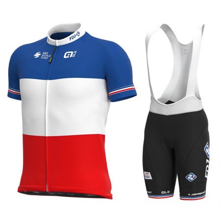Fietskleding (Fietsshirt + Korte Koersbroek) 2021 Groupama–FDJ N003